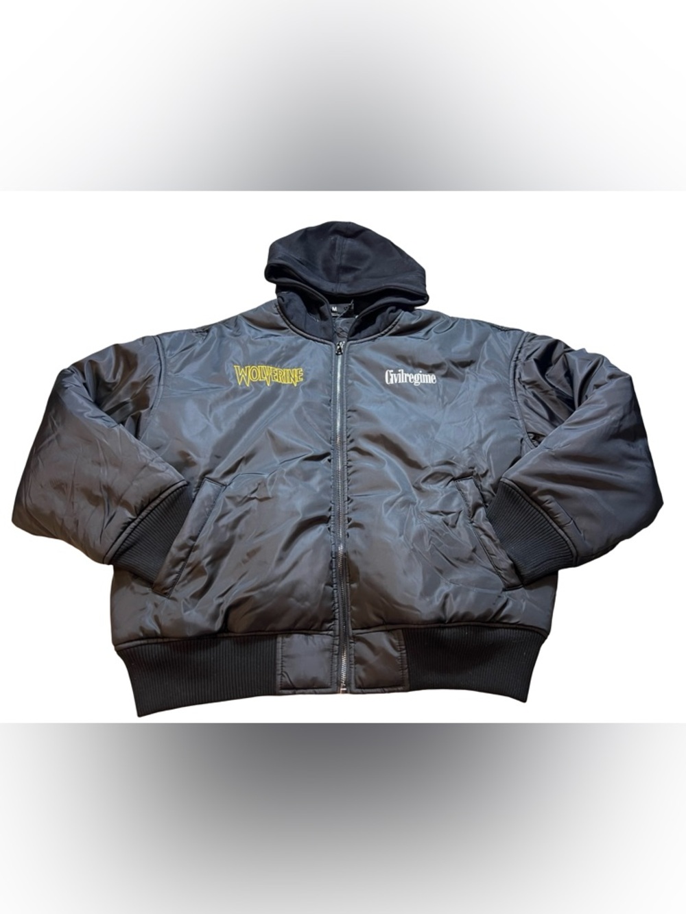 Civil Regime x Marvel Wolverine Bomber Jacket Black Hero Elite Series medium NWT